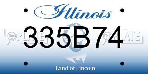 335B74 Illinois License Plate