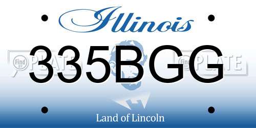 335BGG Illinois License Plate