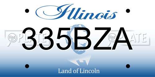 335BZA Illinois License Plate