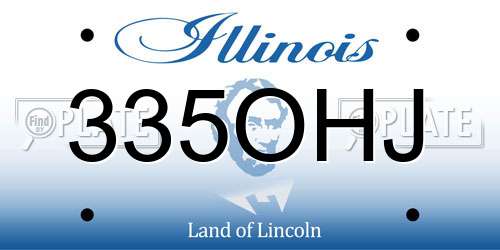 335OHJ Illinois License Plate