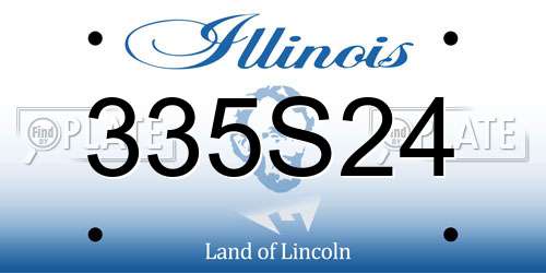 335S24 Illinois License Plate