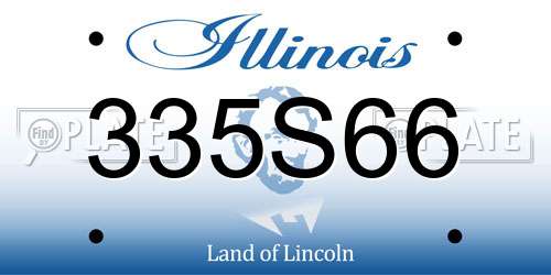 335S66 Illinois License Plate