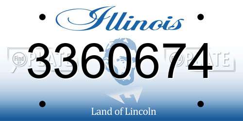 3360674 Illinois License Plate