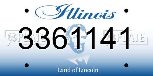 3361141 Illinois License Plate