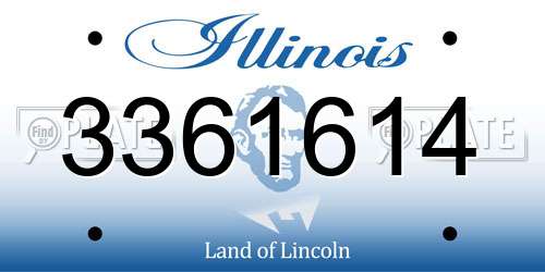 3361614 Illinois License Plate