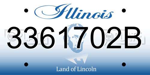 3361702B Illinois License Plate