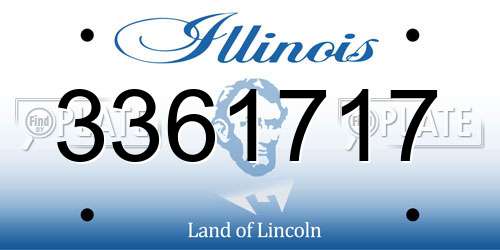 3361717 Illinois License Plate