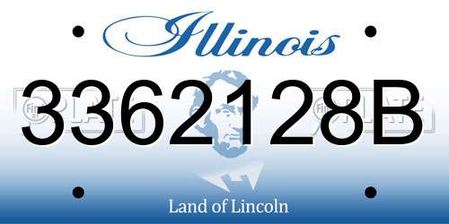 3362128B Illinois License Plate