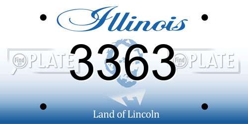 3363 Illinois License Plate