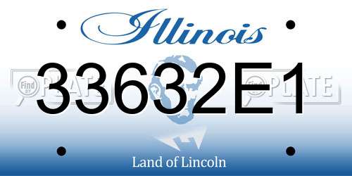 33632E1 Illinois License Plate