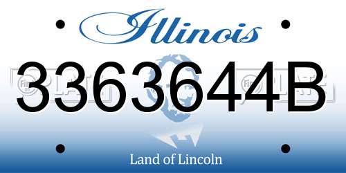 3363644B Illinois License Plate