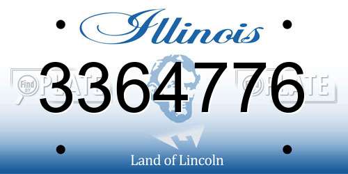 3364776 Illinois License Plate