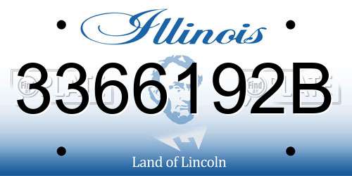 3366192B Illinois License Plate
