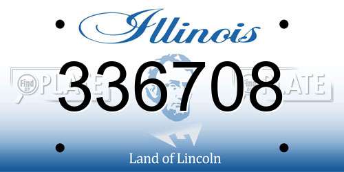 336708 Illinois License Plate