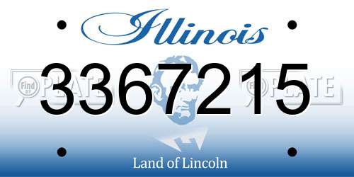 3367215 Illinois License Plate