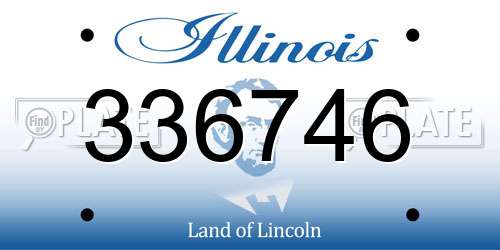 336746 Illinois License Plate