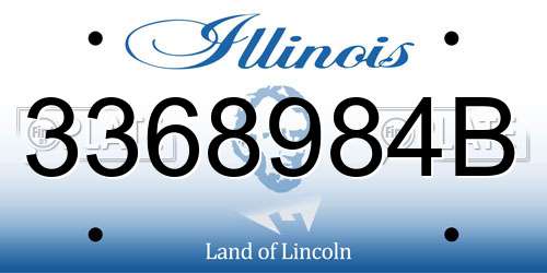 3368984B Illinois License Plate