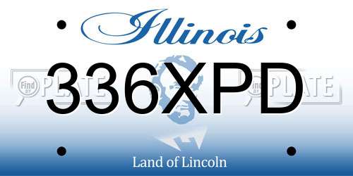 336XPD Illinois License Plate