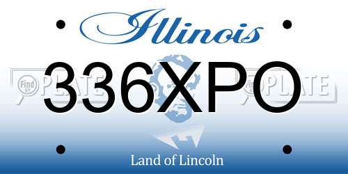 336XPO Illinois License Plate