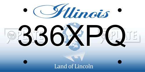 336XPQ Illinois License Plate