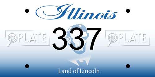 337 Illinois License Plate