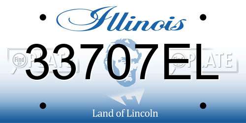 33707EL Illinois License Plate