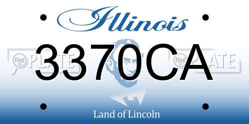 3370CA Illinois License Plate