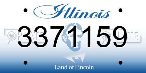 3371159 Illinois License Plate