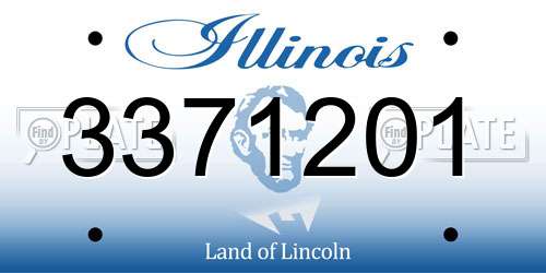 3371201 Illinois License Plate