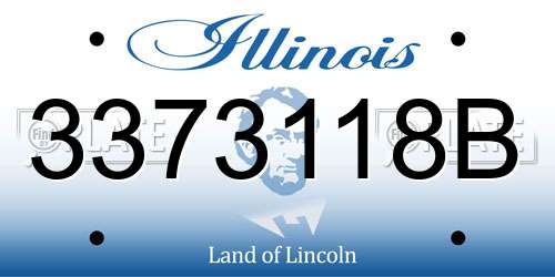 3373118B Illinois License Plate