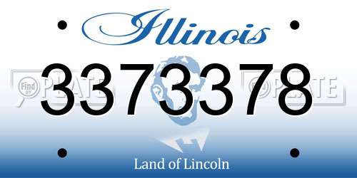 3373378 Illinois License Plate