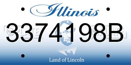 3374198B Illinois License Plate