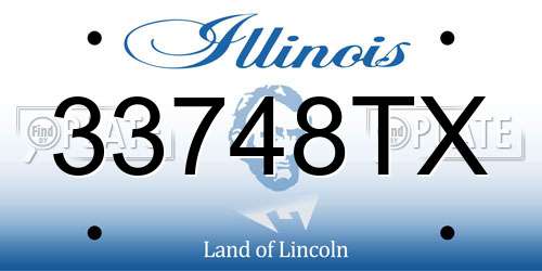 33748TX Illinois License Plate