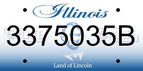 3375035B Illinois License Plate