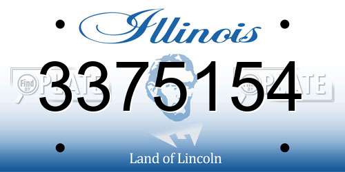 3375154 Illinois License Plate