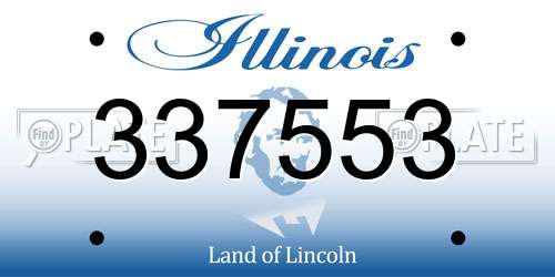 337553 Illinois License Plate