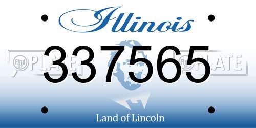 337565 Illinois License Plate