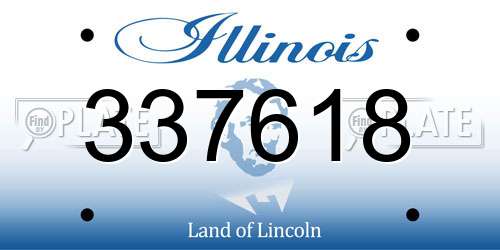 337618 Illinois License Plate