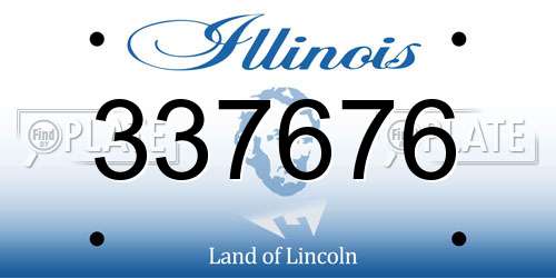 337676 Illinois License Plate