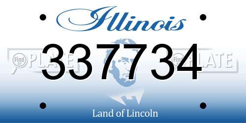 337734 Illinois License Plate
