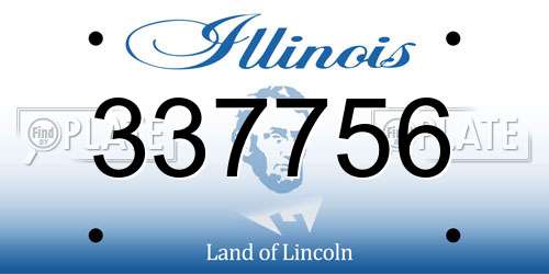 337756 Illinois License Plate