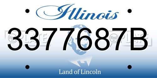 3377687B Illinois License Plate