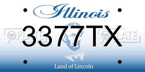 3377TX Illinois License Plate