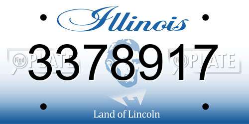 3378917 Illinois License Plate
