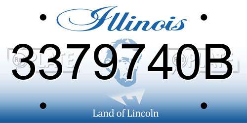 3379740B Illinois License Plate