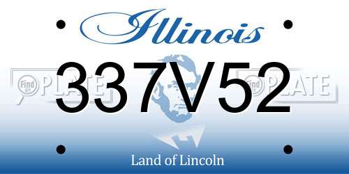 337V52 Illinois License Plate