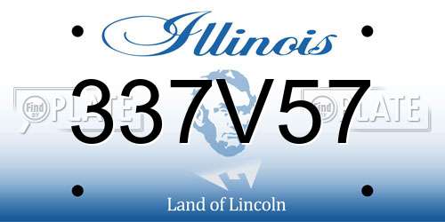 337V57 Illinois License Plate