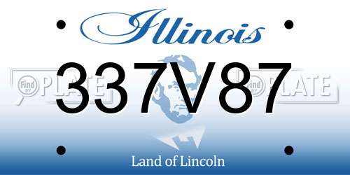 337V87 Illinois License Plate
