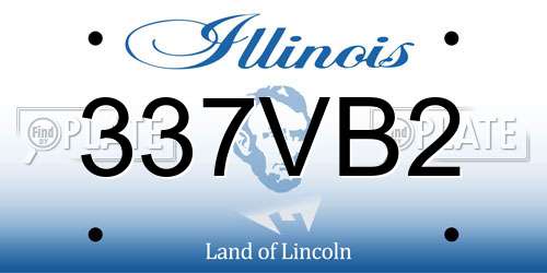 337VB2 Illinois License Plate