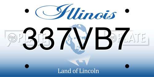 337VB7 Illinois License Plate
